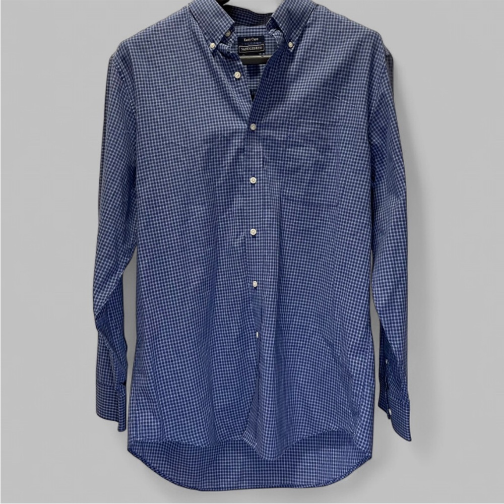Saddlebred Navy Gingham Button-Down Shirt